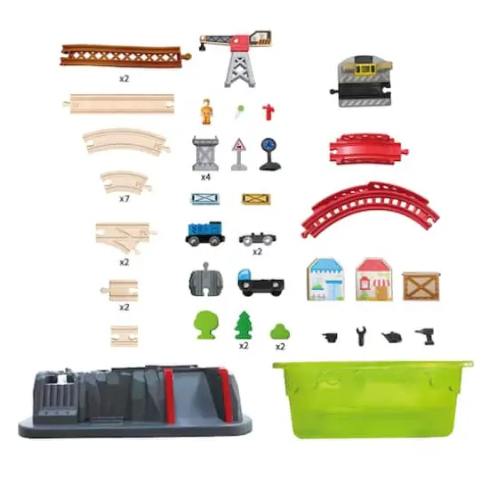 Hape Railway Bucket Builder Train Set {4}