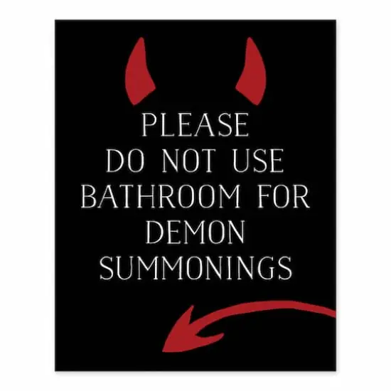 No Demon Summonings Tabletop Canvas {1}