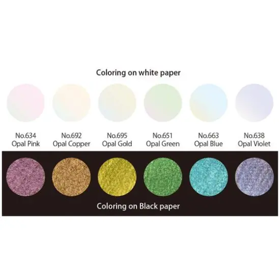 Kuretake Zig Gansai Tambi™ Opal Metallic Watercolor 6 Color Set {3}