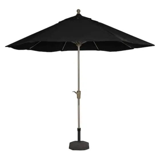 9ft. Black Outdoor Patio Market Umbrella {1}