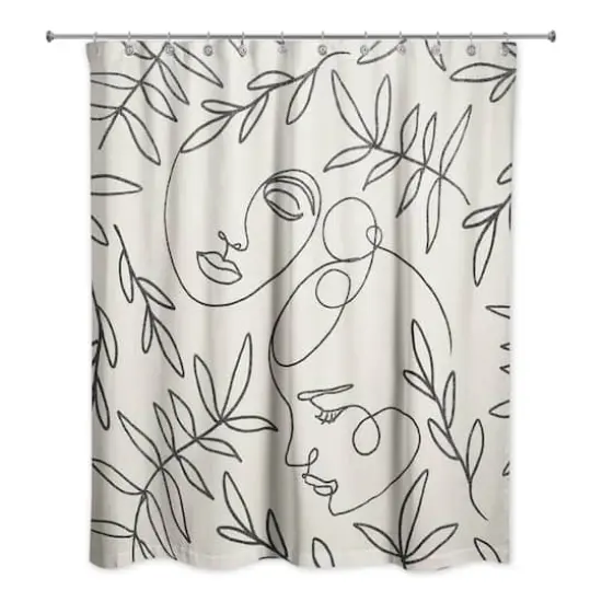 Botanical Faces 71" x 74" Shower Curtain {1}