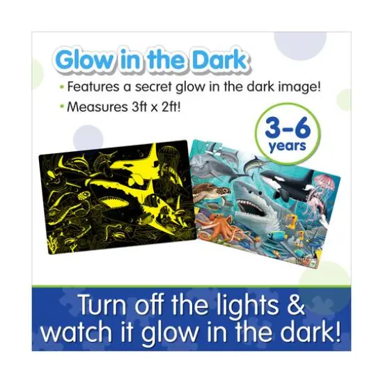 Puzzle Doubles! - Glow in the Dark Sea Life: 100 Pcs {6}