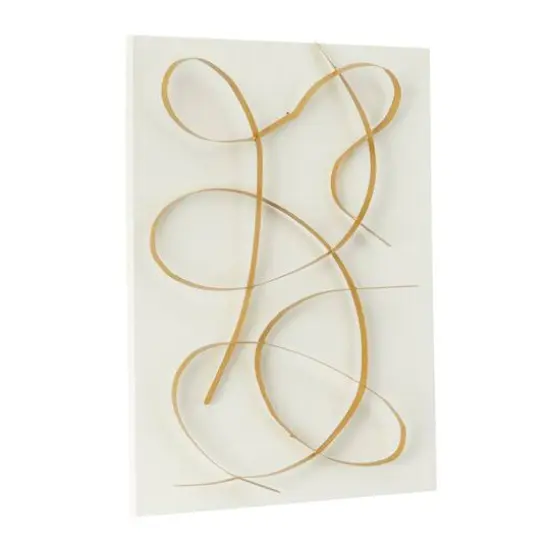 CosmoLiving by Cosmopolitan 32" Metal Contemporary Wall D&eacute;cor White {7}