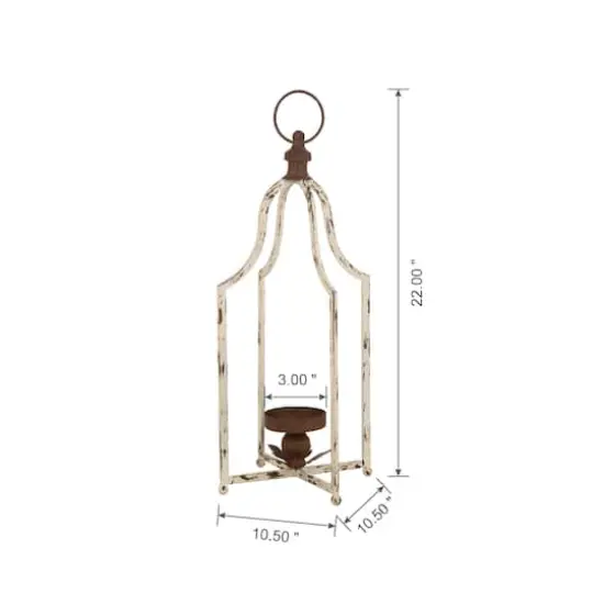 Glitzhome&reg; Large Farmhouse Metal Lantern {6}