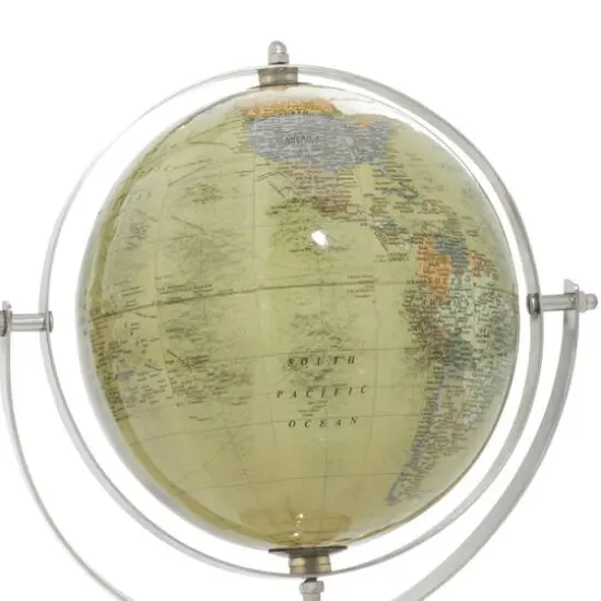 11" Silver Steel Traditional Globe {9}
