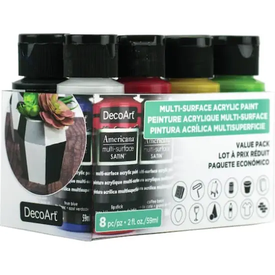 DecoArt&reg; Americana&reg; Multi-Surface Satin&trade; Acrylic Paint Value Pack {3}