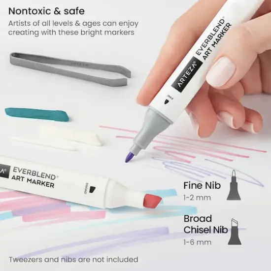 Arteza&reg; EverBlend&reg; Ultra Pastel Dual Tip Alcohol Marker Set {5}