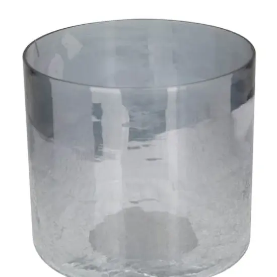 Black Glass Traditional Candle Holder, 10" x 6" x 6" {4}