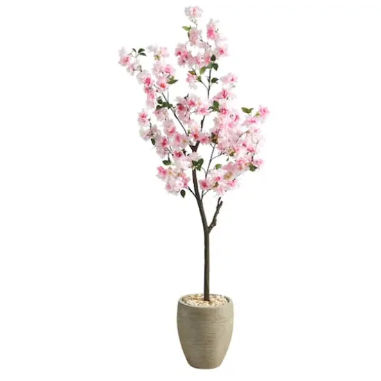 5.5ft. Cherry Blossom Tree in Sand Colored Planter {1}