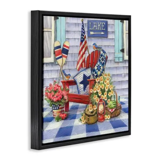 Stupell Industries Americana Porch View Floater Framed Art Black {4}