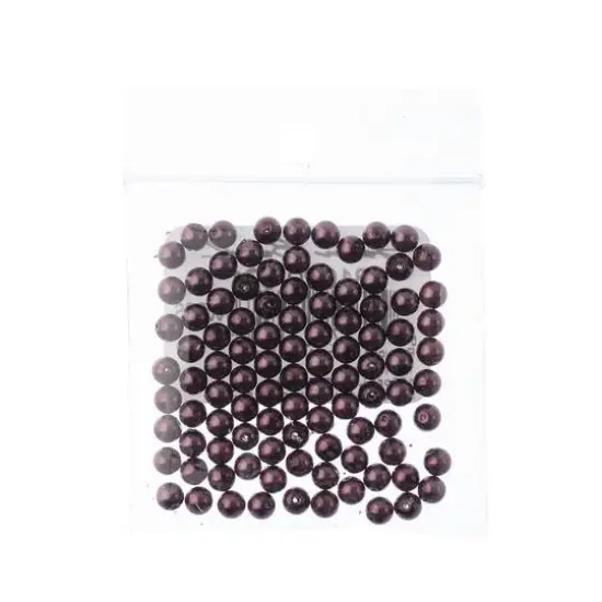 Preciosa Maxima 4mm Glass Nacre Pearls, 100ct. Light Burgundy {3}