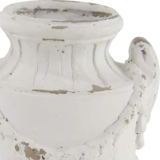 White Fiberglass Farmhouse Vase, 18" x 11" x 11" {5}