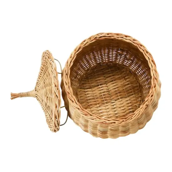 Hello Honey&reg; Hand-Woven Wicker Baskets with Lids Set {2}