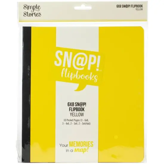 Simple Stories&trade; Sn@p!&trade; Flipbook Album, 6" x 8" Yellow {1}