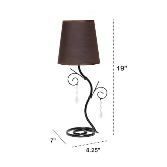 Creekwood Home Priva 19" Ivy Metal Winding Table Lamp {4}