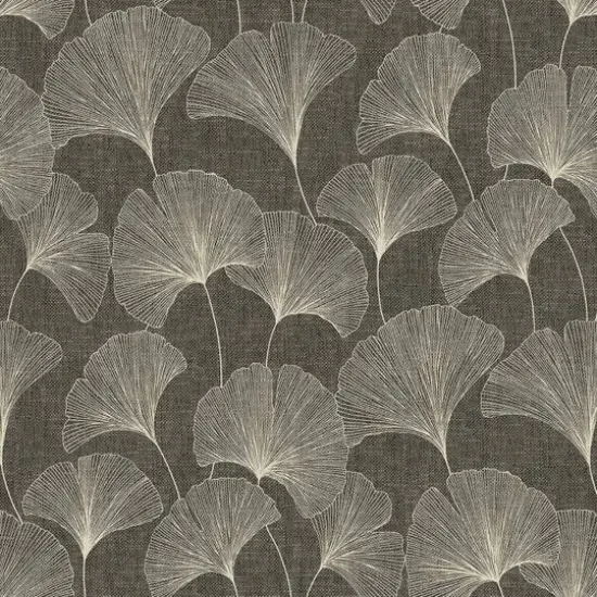 Surface Style Ginkgo Peel & Stick Wallpaper Ebony {1}