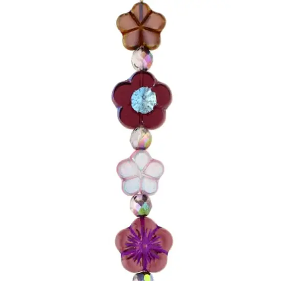 Berry Roses Czech Glass Flower Bead Mix by Bead Landing&trade; {4}