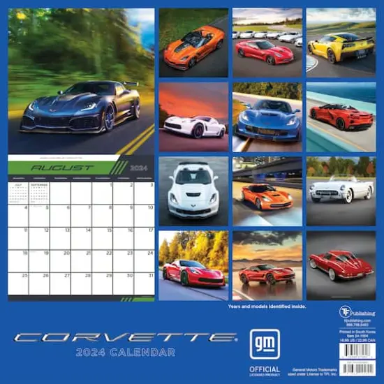 TF Publishing 2024 Corvette Wall Calendar {3}