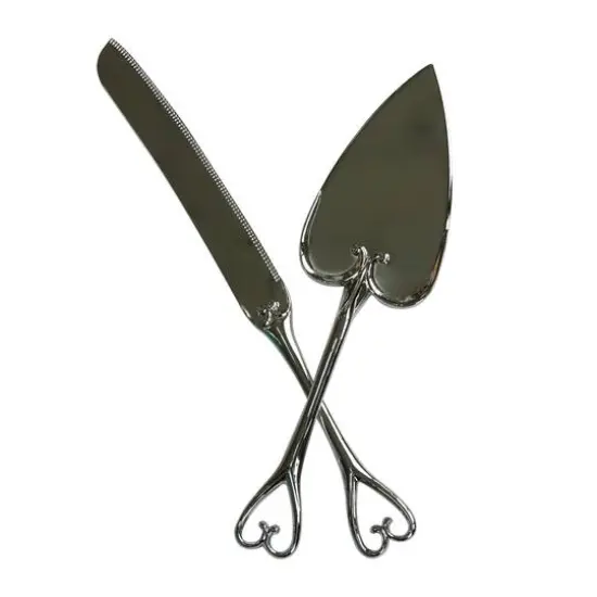 Silver Heart Wedding Cake Knife Set by Celebrate It&trade; {4}
