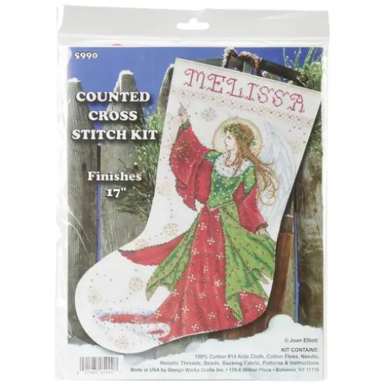 Design Works Angel of Joy Counted Cross Stitch Stocking Kit {1}