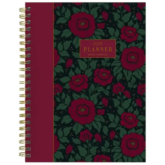 TF Publishing 2025 Medium Victorian Blooms Weekly Monthly Spiral Planner {1}