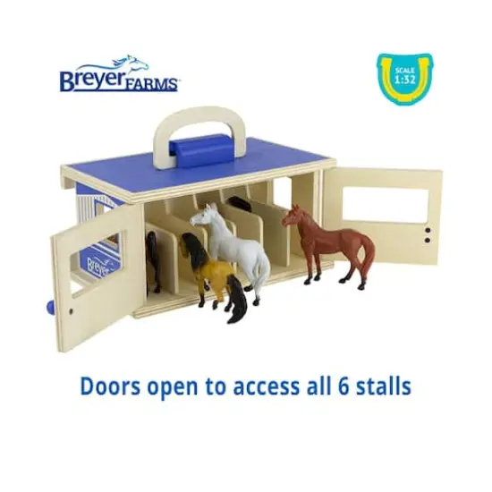 Reeves Breyer Horses Breyer Farms Wooden Stable Play Set {4}