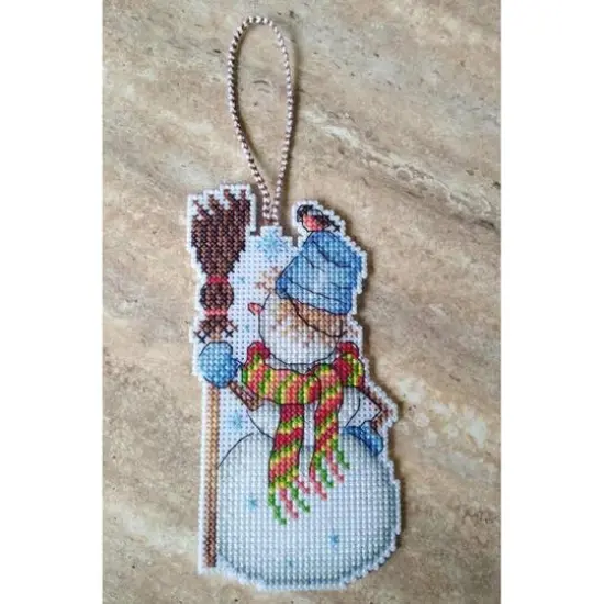 MP Studia Snowman Plastic Canvas Counted Cross Stitch Kit {4}