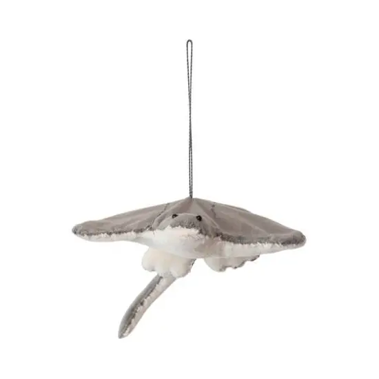 Hello Honey&reg; 8.5" Gray & Cream Stingray Velvet Ornament {4}