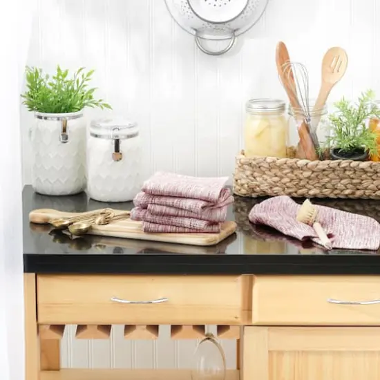 DII&reg; Recycled Cotton Dishcloth Set Barn Red {5}