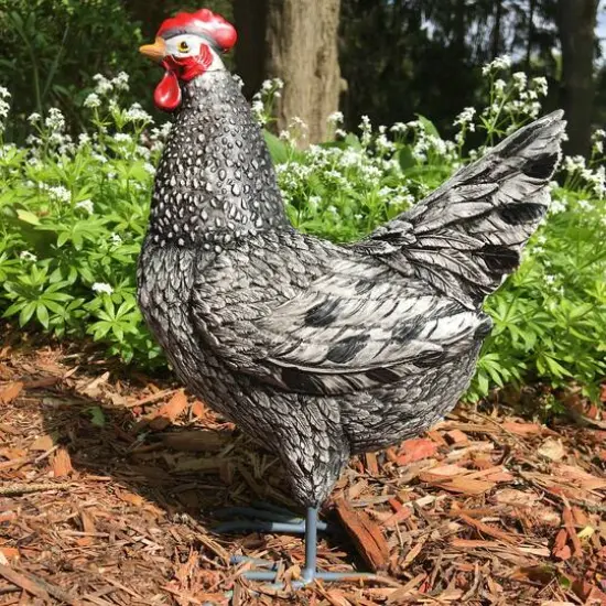 Santa's Workshop 10.5" Plymouth Rock Hen {3}