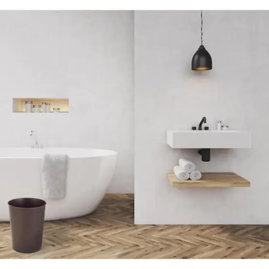 Bath Bliss Bronze Trash Can {4}