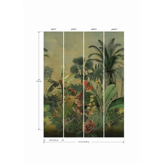 Mr. Kate Hilo Tropical Island Tapestry Peel & Stick Mural {8}