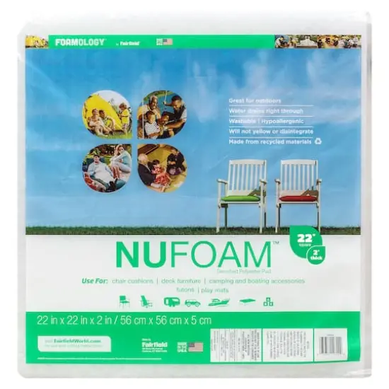 Foamology&reg; NuFoam&trade; Polyester Pad, 22" x 22" x 2" {1}