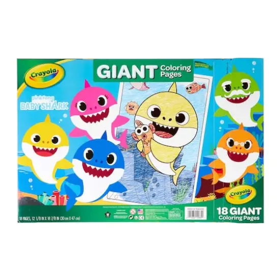 Crayola Baby Shark Giant Coloring Pages {7}