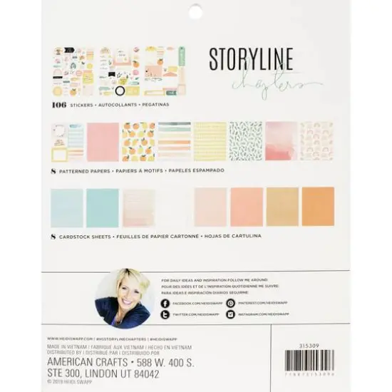 Heidi Swapp Storyline Chapters Project Pad The Journaler, 7.5" x 9.5" {3}