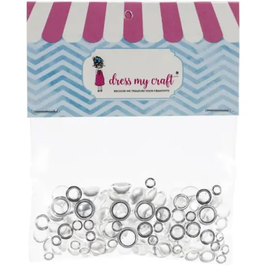Dress My Craft Water Droplet Embellishments 150/Pkg-Assorted: 4mm, 6mm & 8mm/50 Each {1}