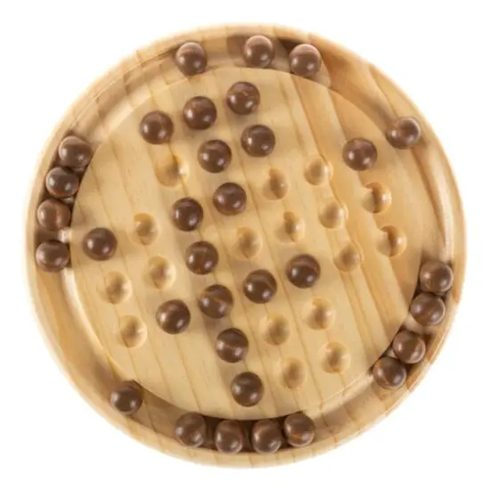 Toy Time Wooden Solitaire Board Game Set {6}