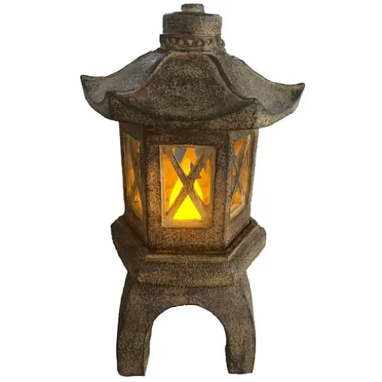 Santa's Workshop 9.5" Solar Temple Accent {1}