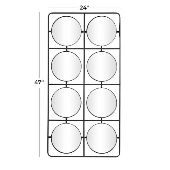 Black Modern Wall Decor, 24" x 3" x 47" {6}