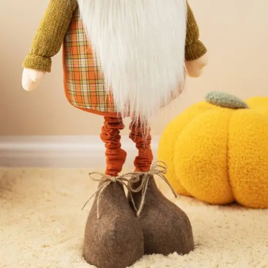 Glitzhome&reg; Telescoped Fabric Fall Gnome Standing D&eacute;cor {6}
