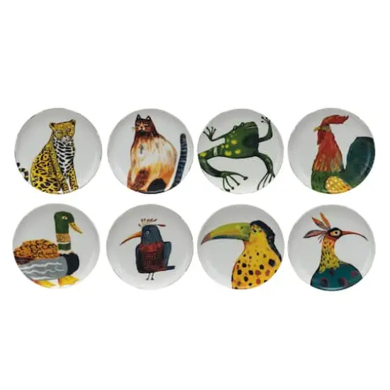Hello Honey&reg; 6" Animal Design Stoneware Plate, 8ct. {1}