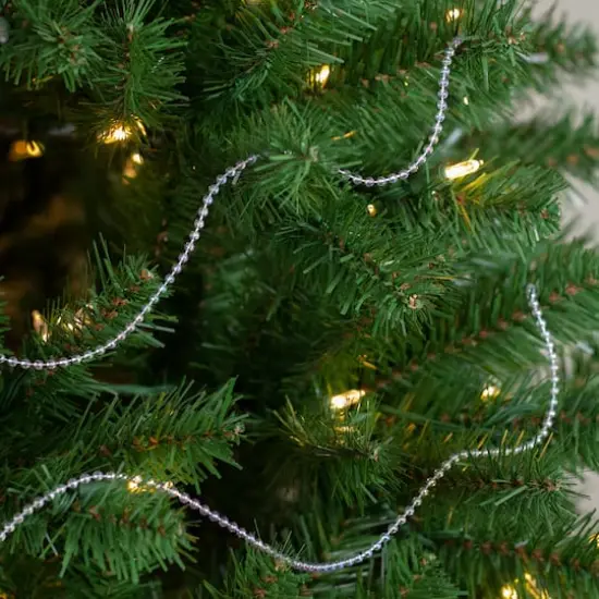 100ft. Shiny Clear Iridescent Beaded Garland {6}