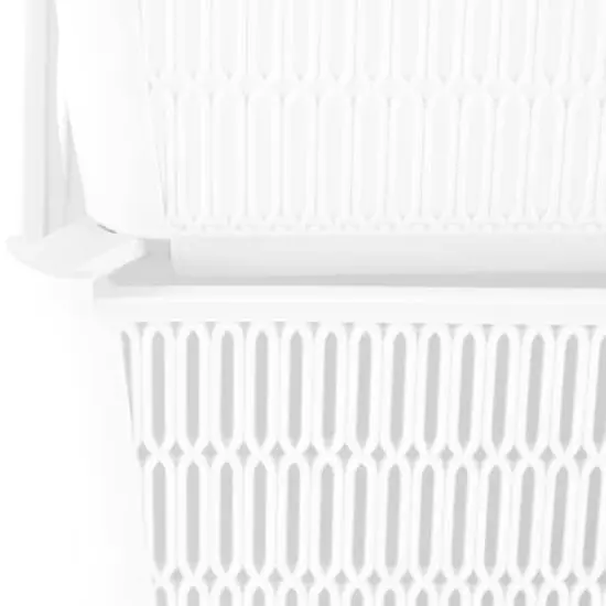Simplify Slide 2 Stack It Small Storage Tote Baskets, 2ct. White {10}