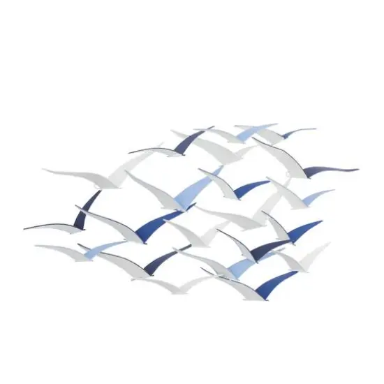 Blue Metal Coastal Wall Decor, 25" x 48" x 3" {3}