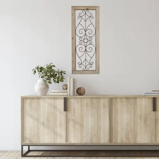 Hastings Home 50" Metal & Wood Wall Hanging Panel {8}