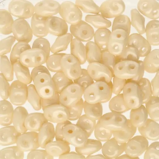 Superduo Two-Hole Czech Glass Beads Chalk Orange Luster {1}