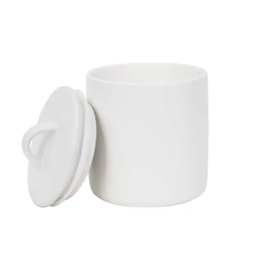 6.25" White Stoneware Canister by Ashland&reg; {3}