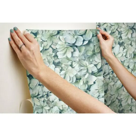RoomMates Hydrangea Peel & Stick Wallpaper {10}