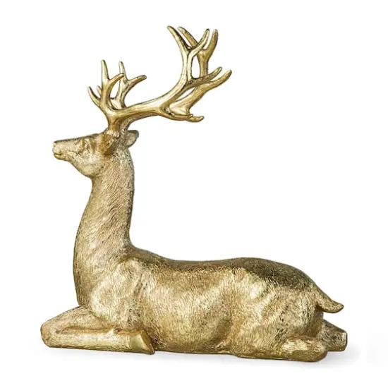 Glitzhome&reg; 11" Lying Reindeer Table D&eacute;cor {7}
