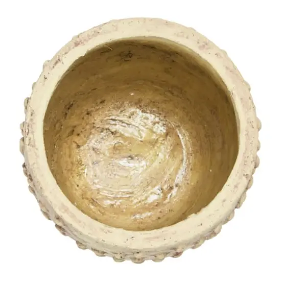 Hello Honey&reg; 9'' Distressed Finish Sandstone Hobnail Planter {5}